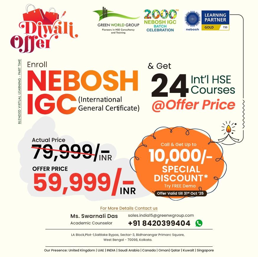  NEBOSH IGC Training in  India