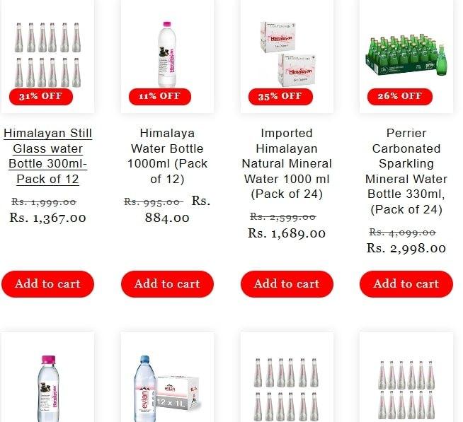 Buy Mineral Water Online at Best Price in India | LuckyStore.in