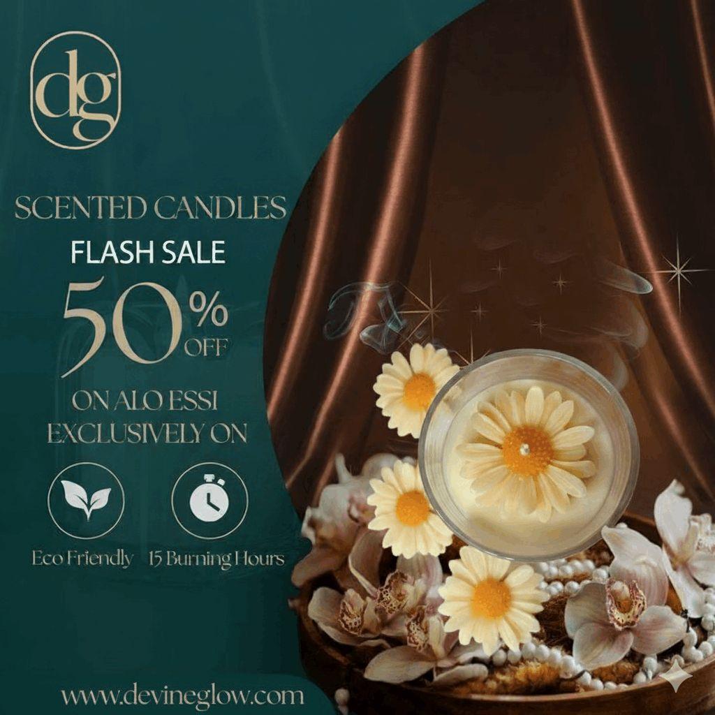 100% Soy Wax Carnation Scented Candles, Home Decor | Perfect Gift Set