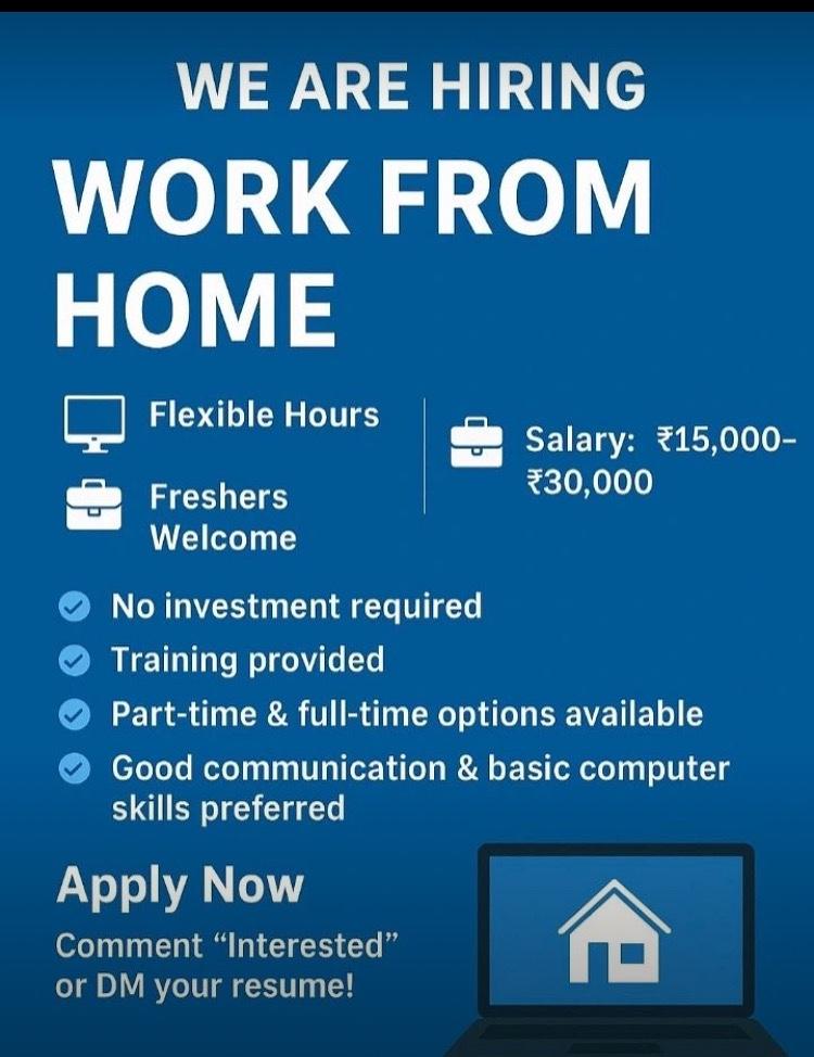 Anyone interested for work from home job?