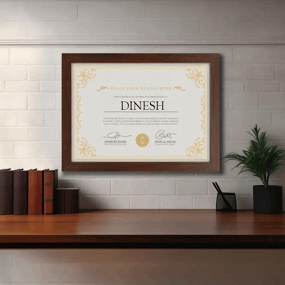 Framed Certificates Print