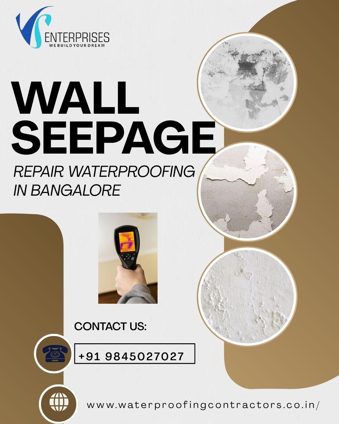 Wall Seepage Repair Waterproofing in Bangalore