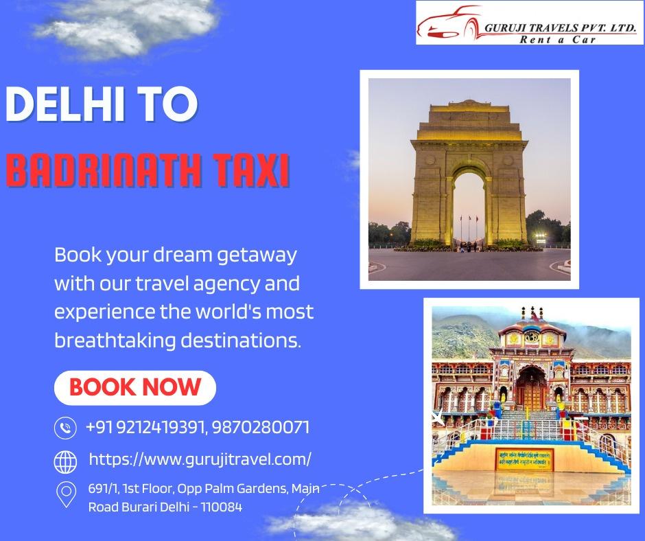 Delhi to Badrinath Taxi fare one way