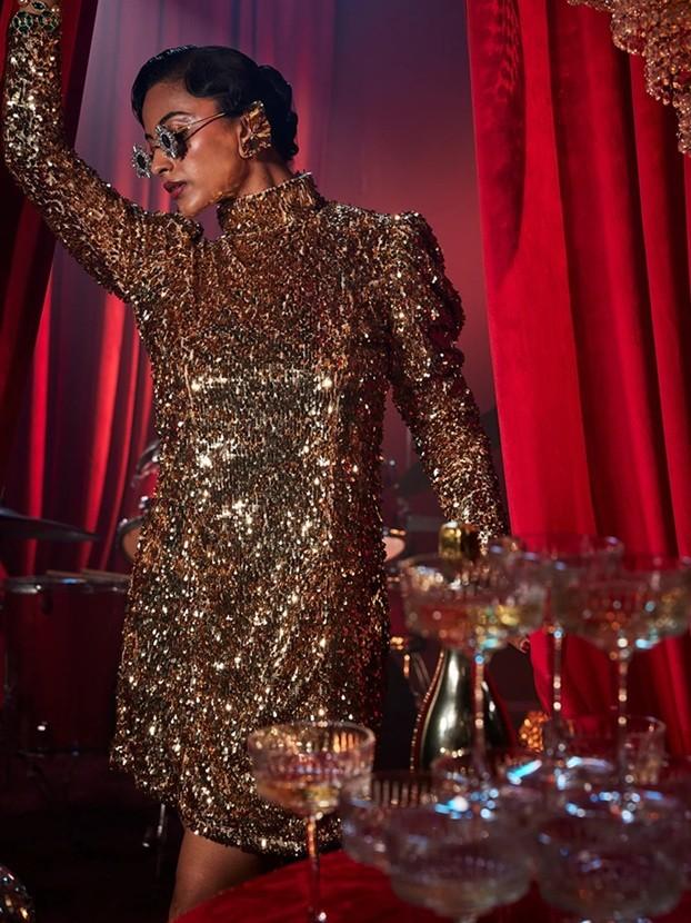 Goldshim Dress and Trendy Night Party Ensemble for Girls