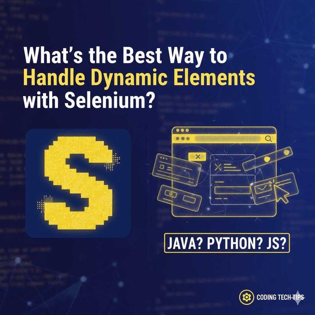 What's the Best Way to Handle Dynamic Elements with Selenium	