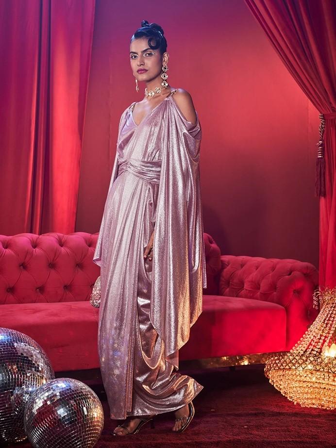 Empress Blush Glow Gown and Chic Party Wear Gown for Glamorous Nights