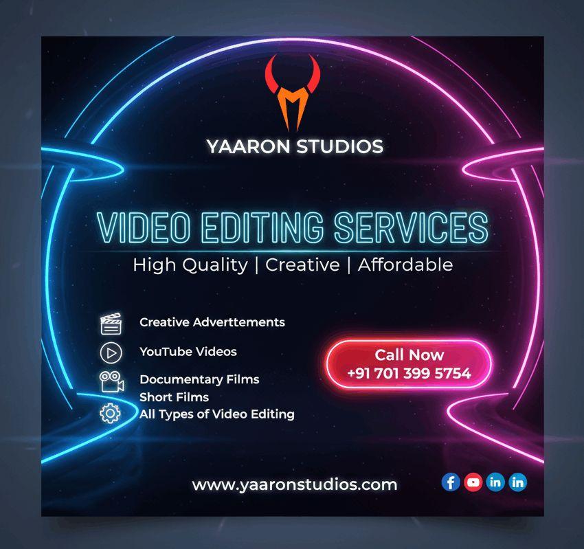video editing services in Ameerpet | Yaaron Studios
