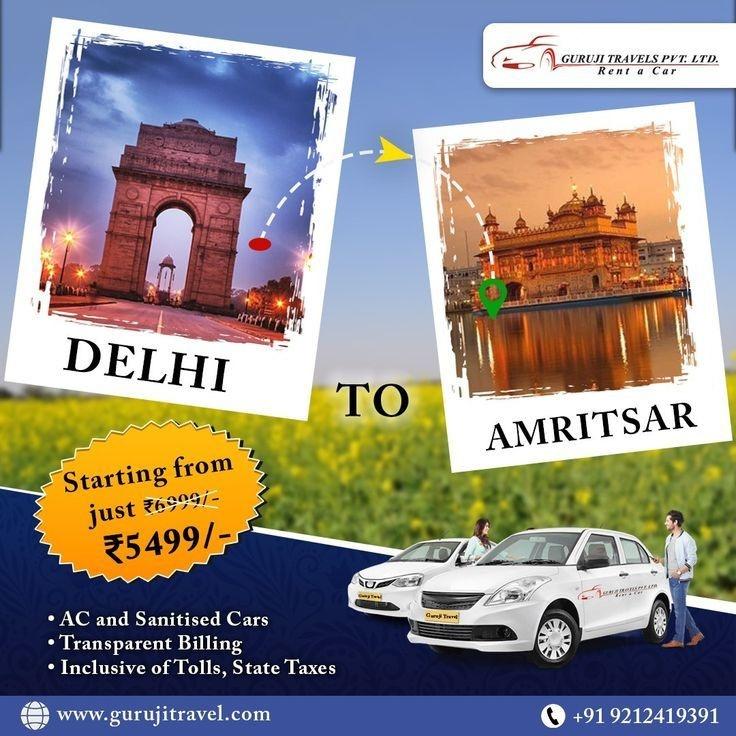  Delhi to Amritsar Taxi