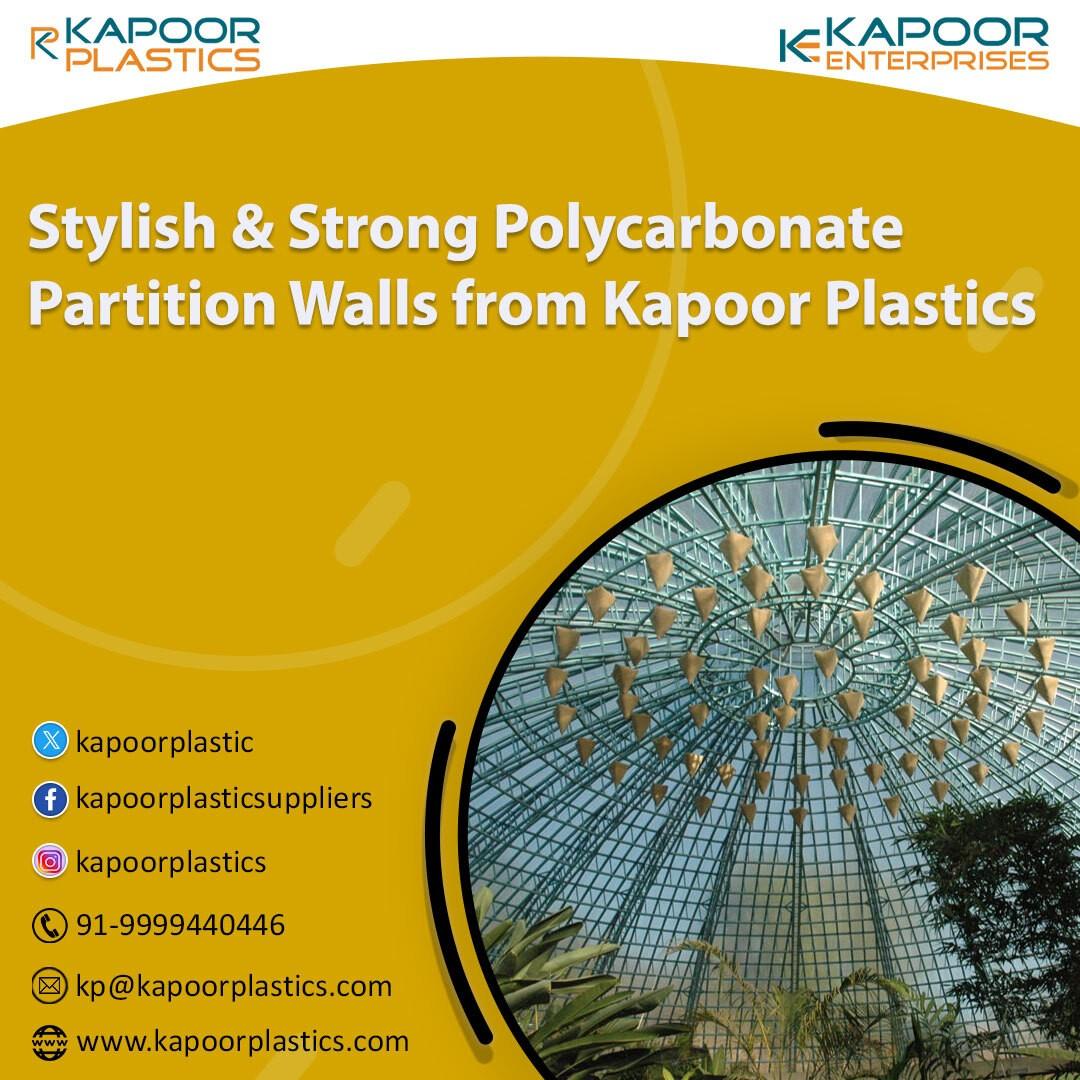Stylish and Strong Polycarbonate Partition Walls from Kapoor Plastics