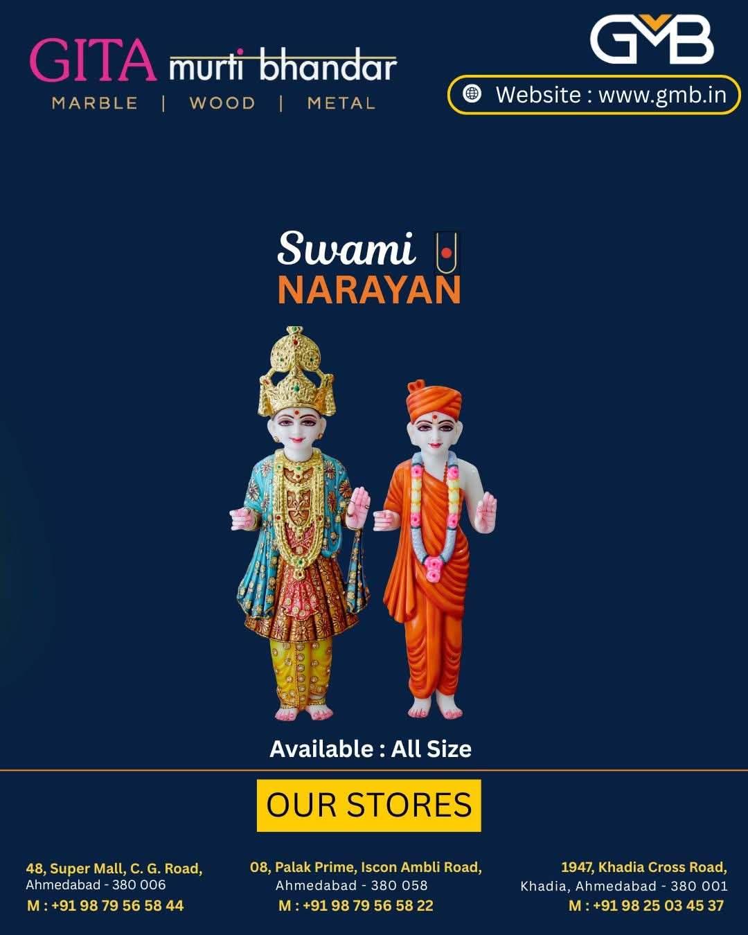 GMB.in | Marble God Statues, Swaminarayan Murti 