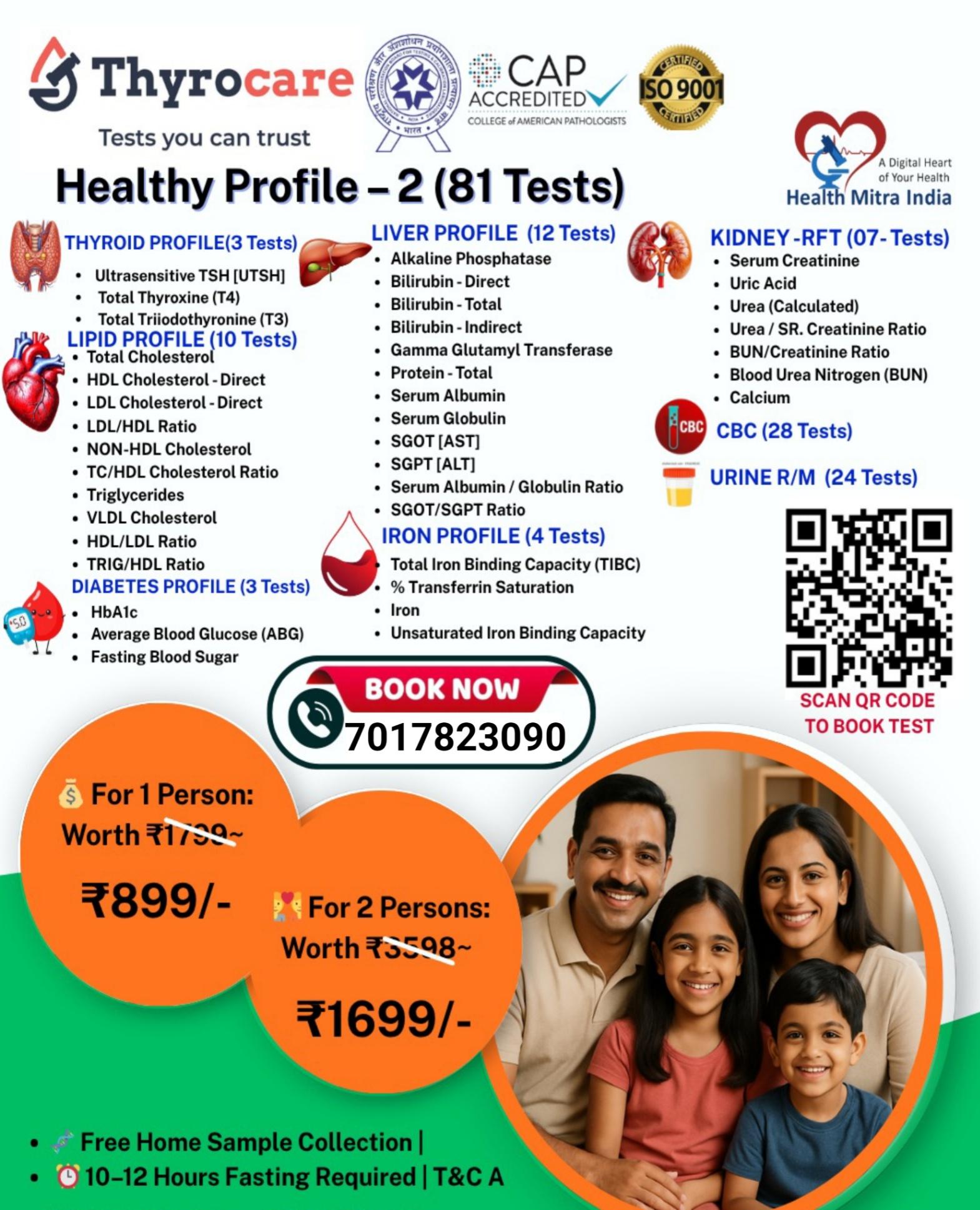 Full body health checkup in thyrocare