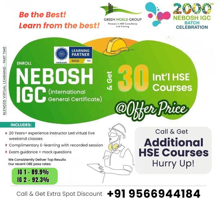 Grab Your NEBOSH IGC & Level Up with 30 HSE Courses!