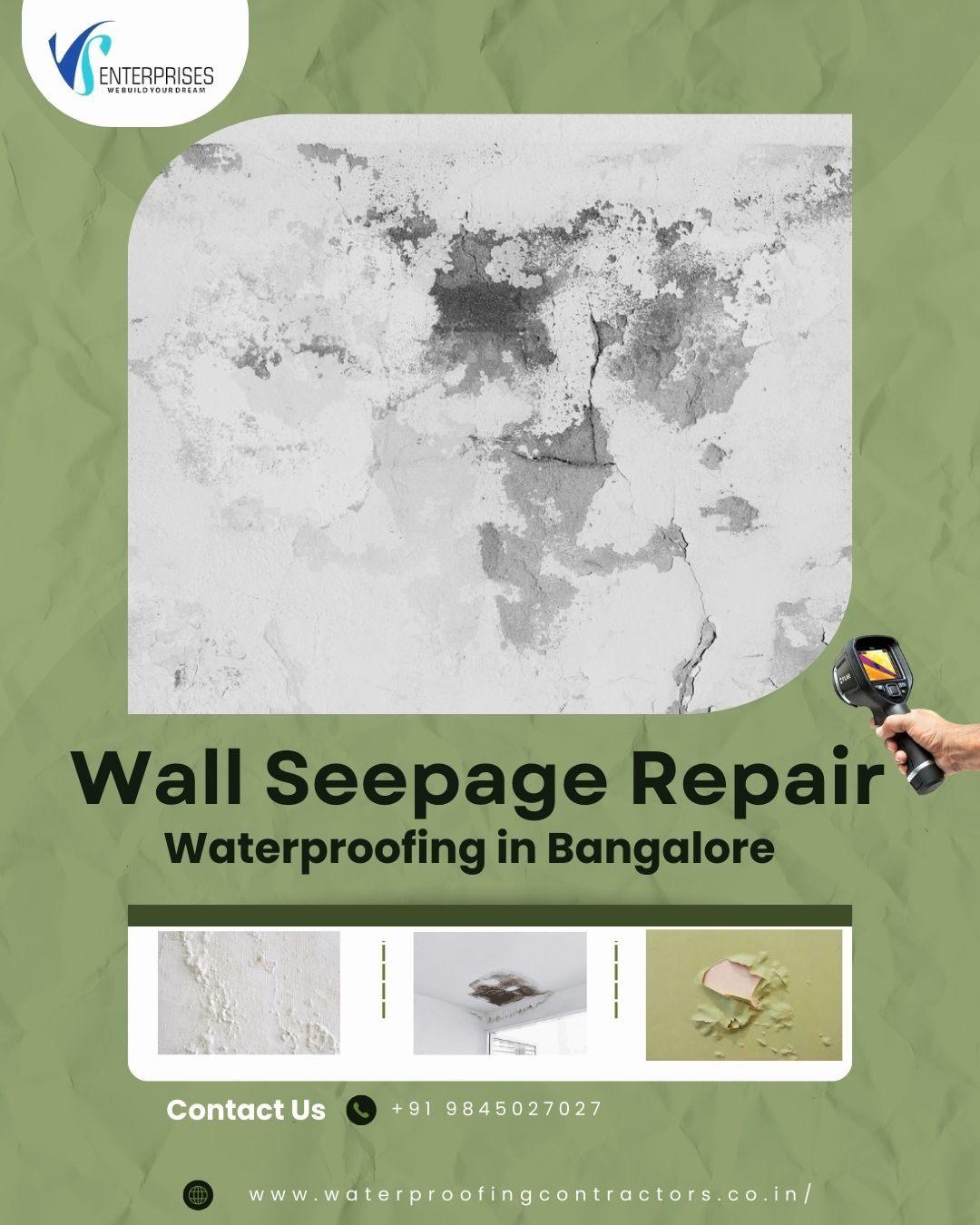 Wall Seepage Repair Waterproofing in Bangalore