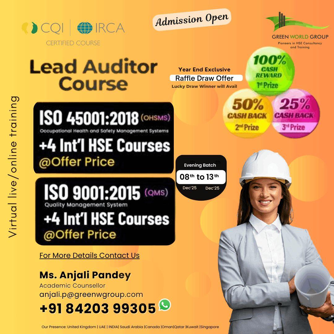  ISO Lead Auditor training in Lucknow  