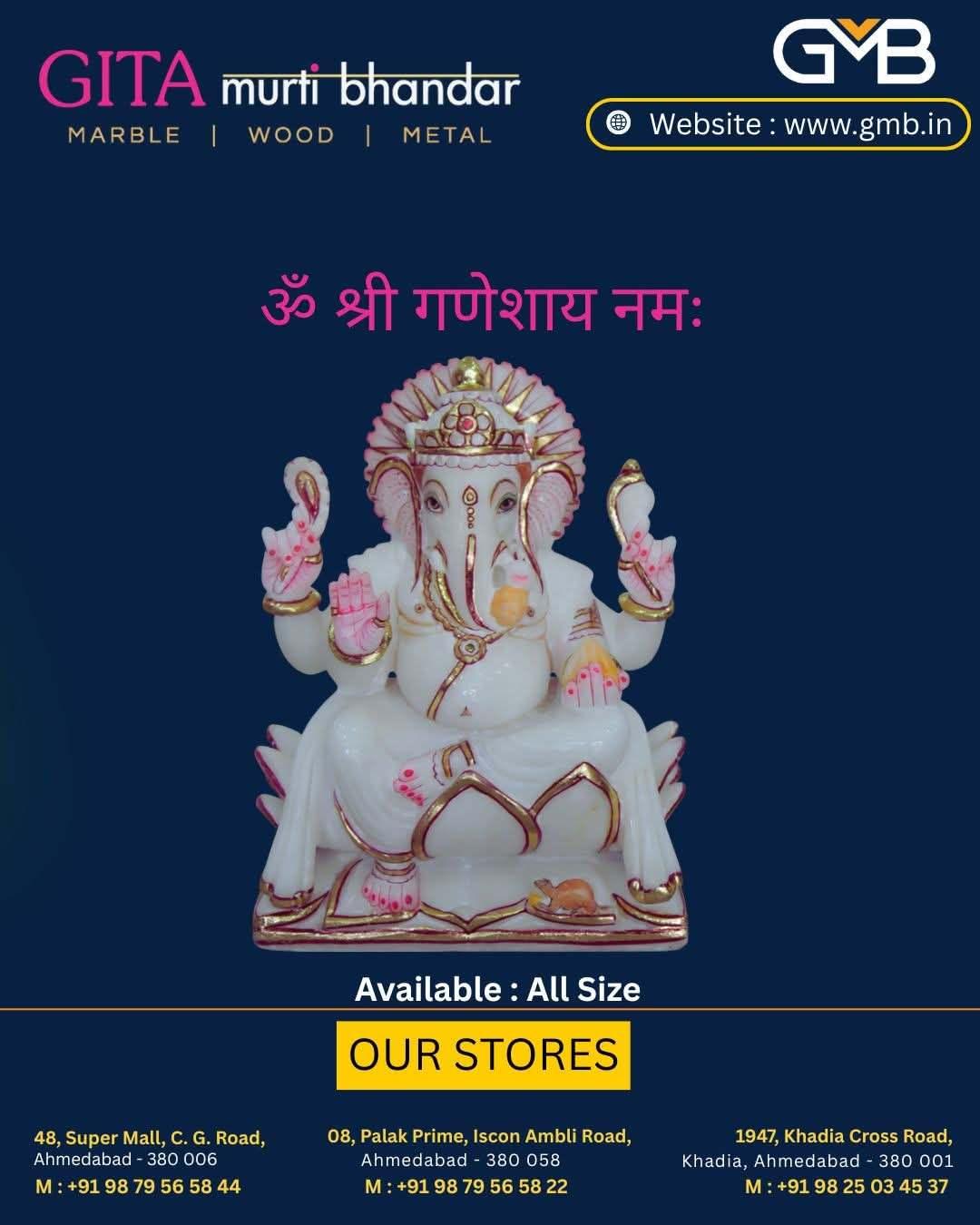 GMB.in | Marble Ganesh Statues