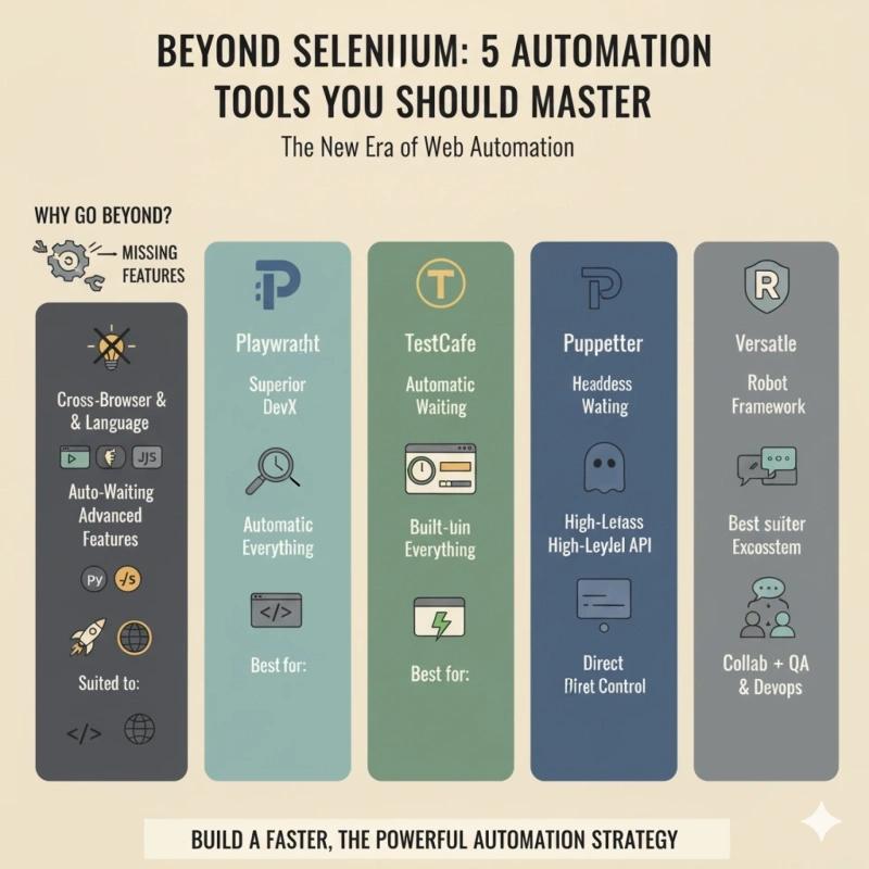 Beyond Selenium: 5 Automation Testing Tools You Should Master	