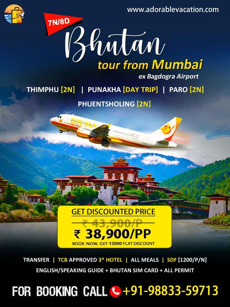 Amazing Bhutan Package Tour from Mumbai with Flight | BEST DEAL, BOOK NOW!