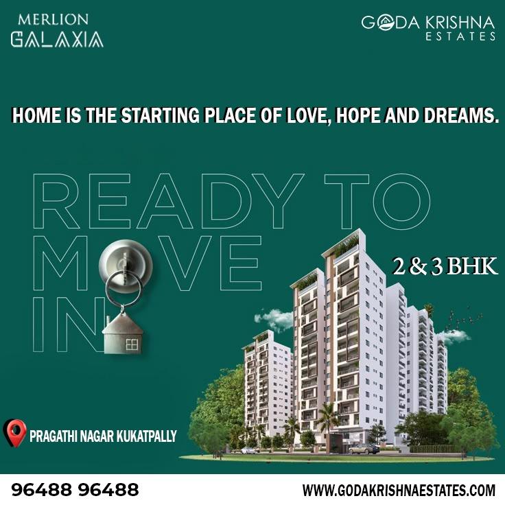 Ready-to-Move Flats for Sale at Merlion Galaxia Pragathi Nagar, Kukatpally