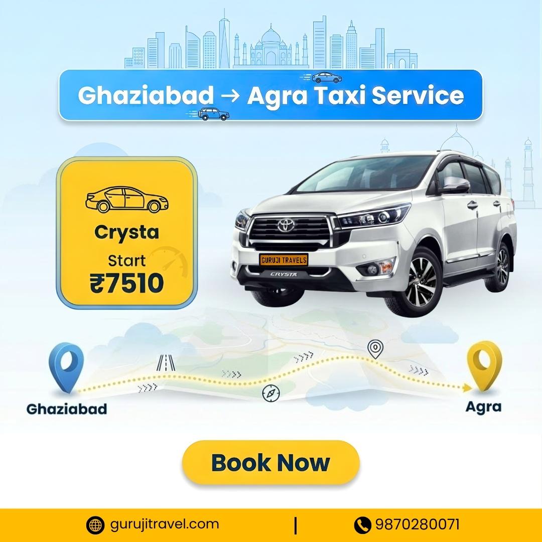 Ghaziabad to Agra Crysta fare one way