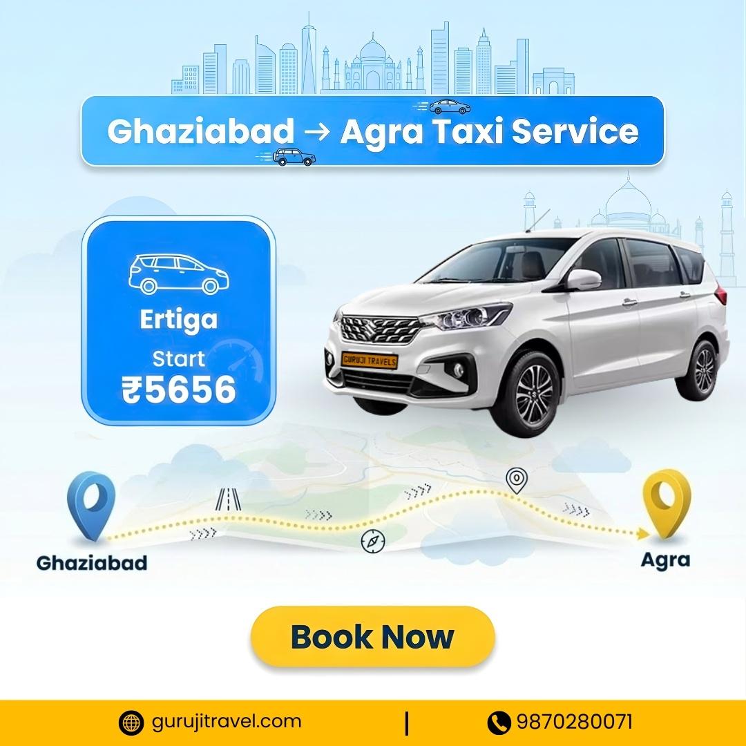 Ghaziabad to Agra Ertiga fare one way