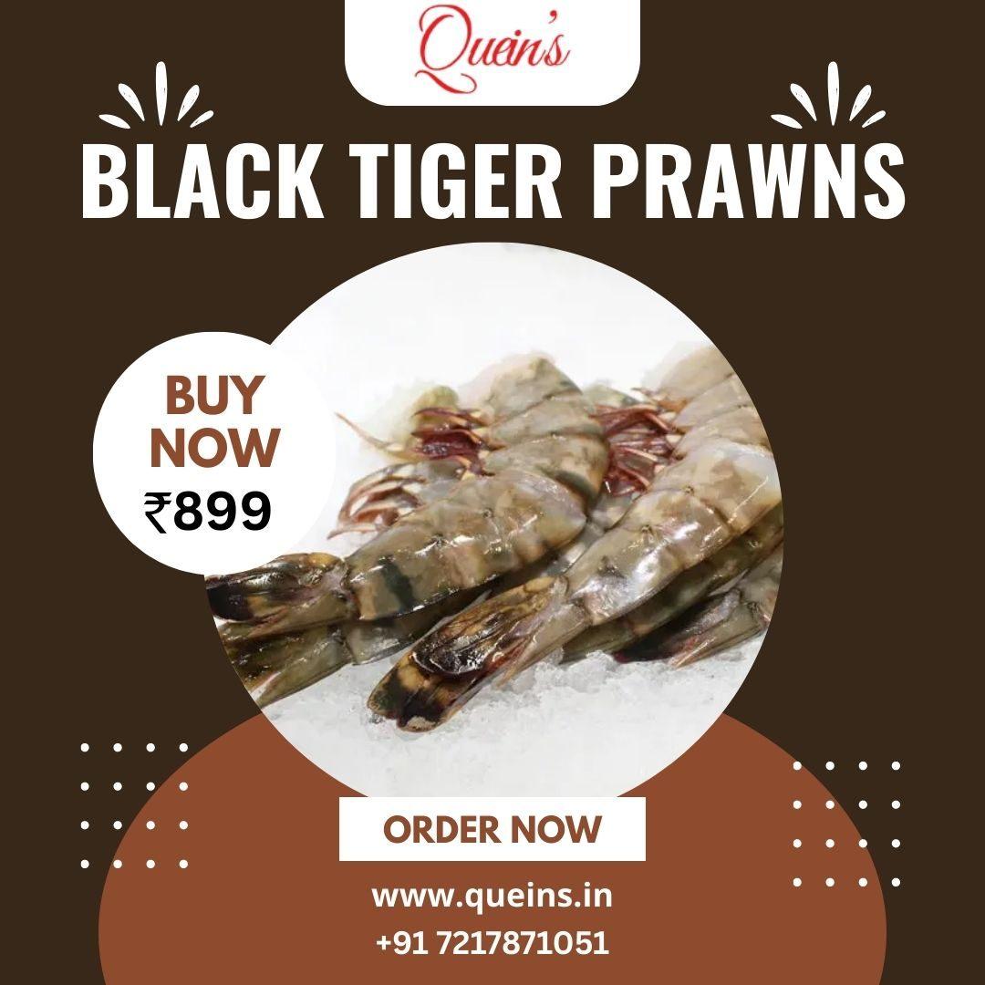 Buy Black Tiger Prawns Online - Queins