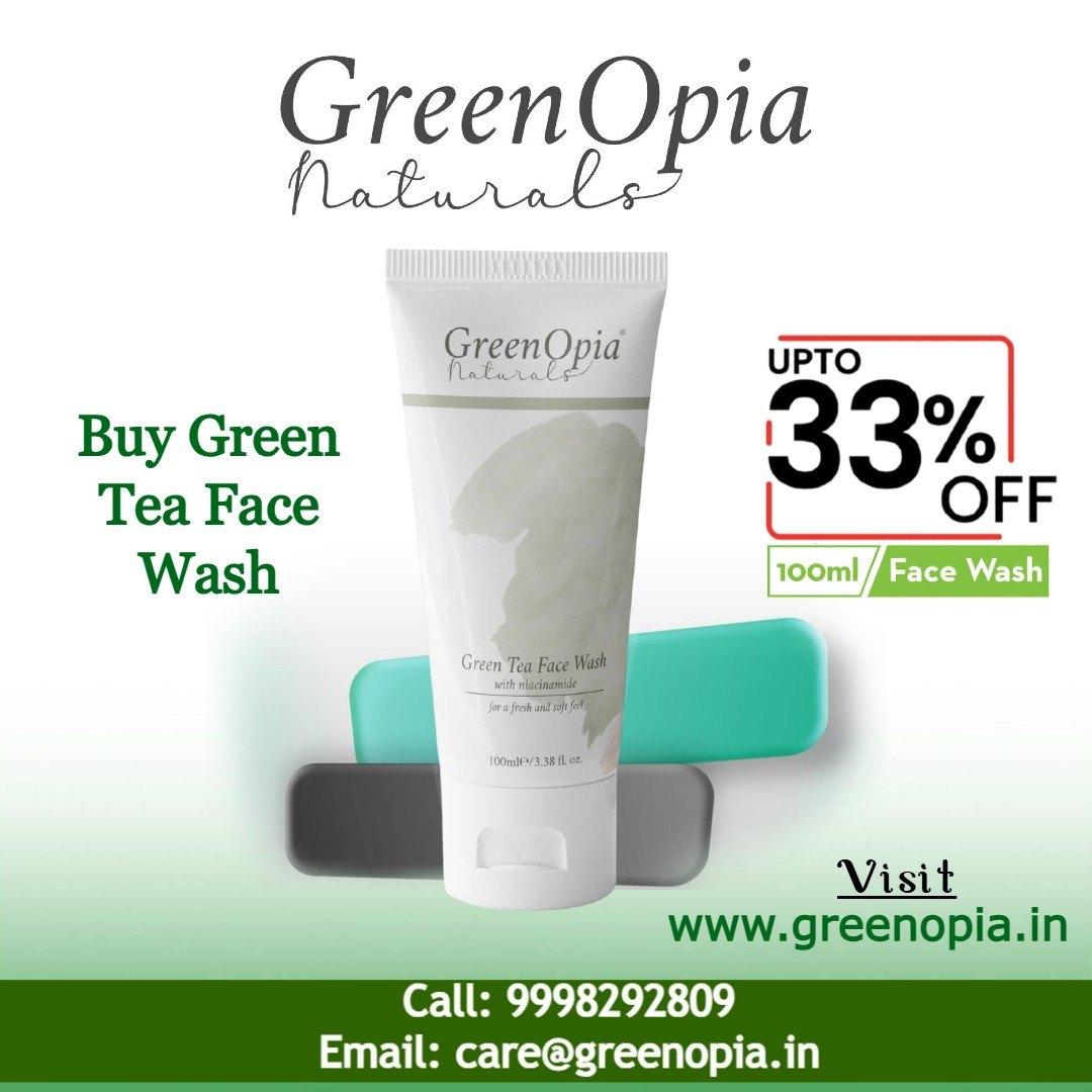 Buy Green Tea Face Wash From Top Brands at Best Offers - GreenOpia