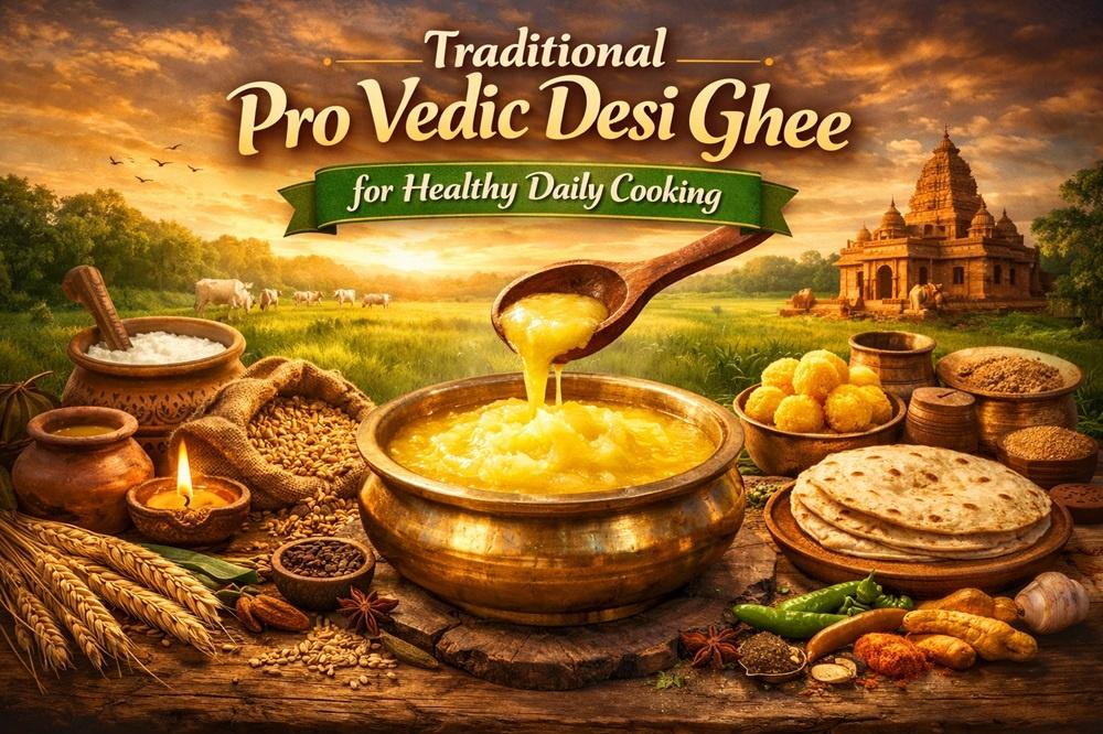 Traditional Pro Vedic Desi Ghee for Healthy Daily Cooking