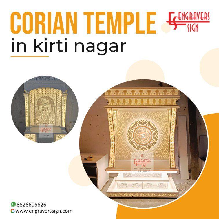 Corian temples designed for style and spiritual ambiance in Kirti Nagar