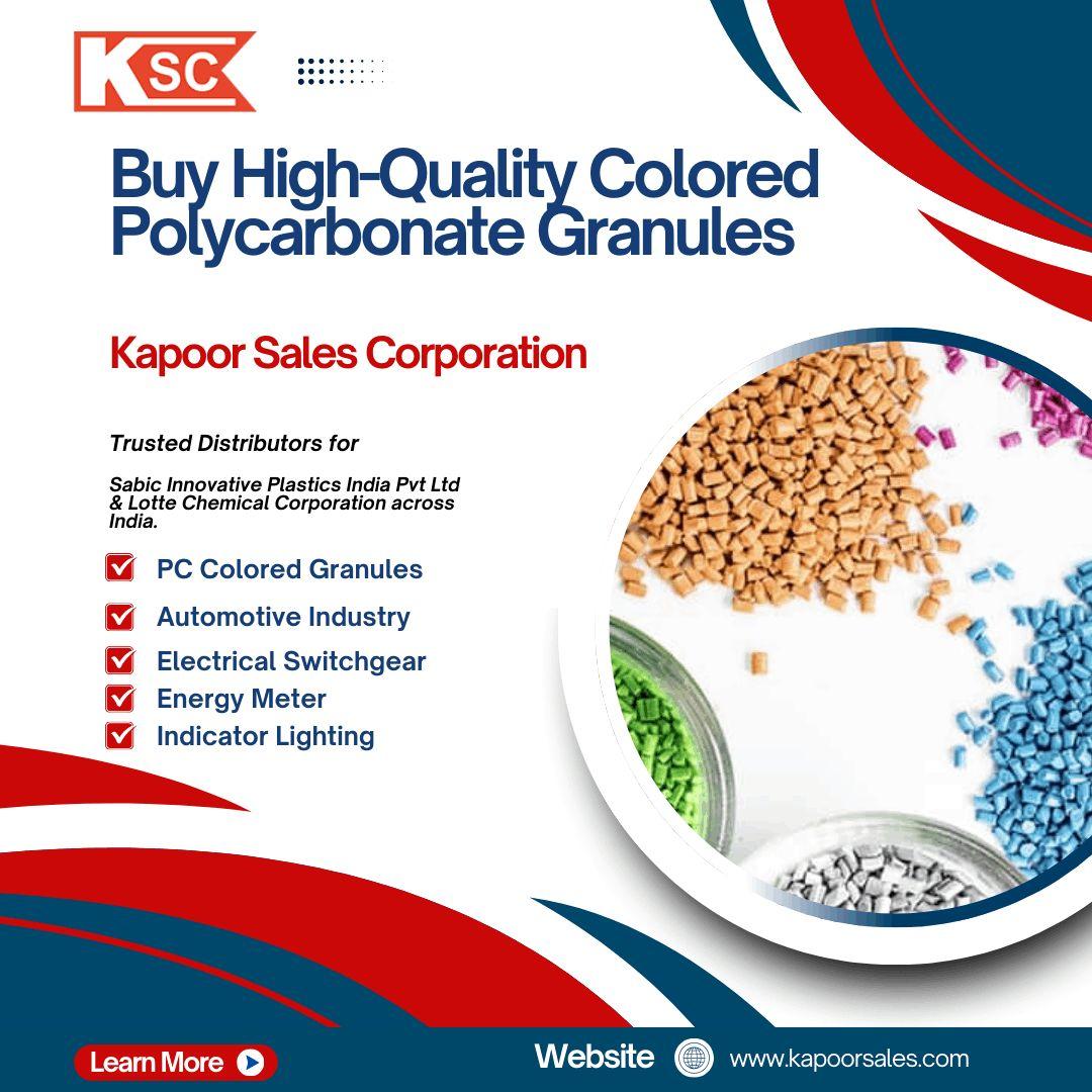 Buy High-Quality Colored Polycarbonate Granules from Kapoor Sales