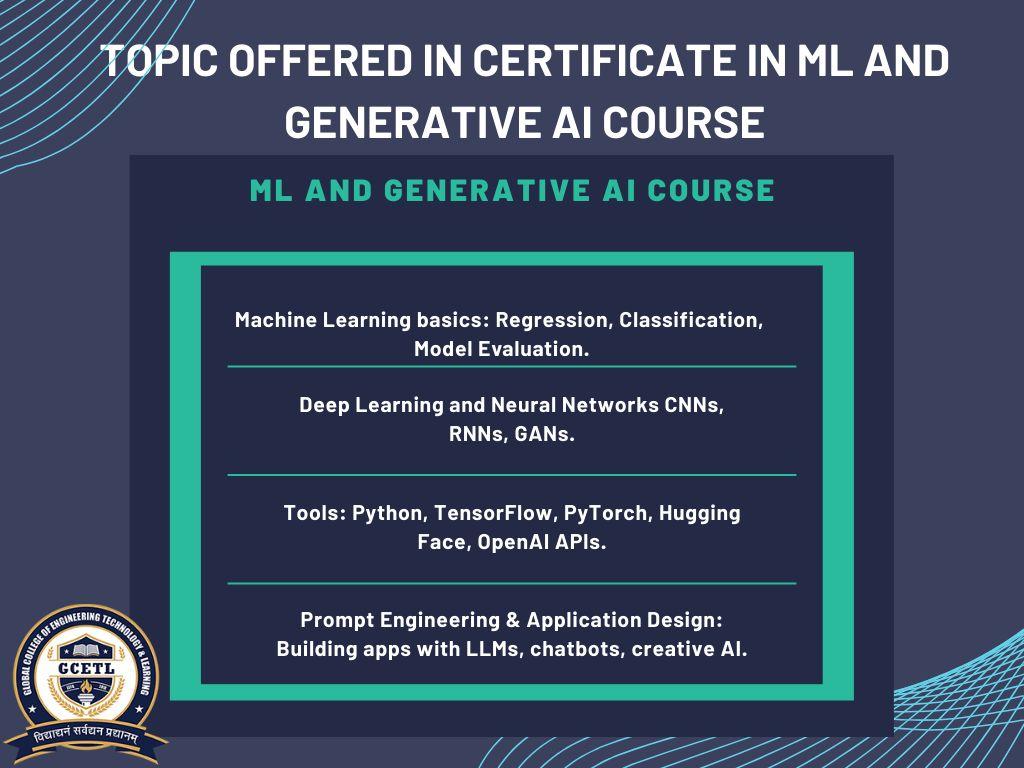 online certificate in machine learning & generative AI
