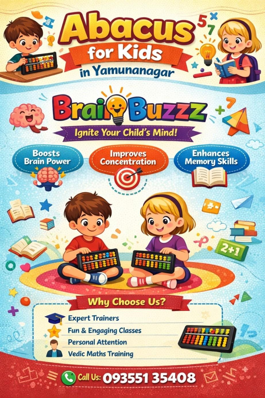 Why Do Parents Prefer Brain Buzzz for Abacus for Kids in Yamunanagar?