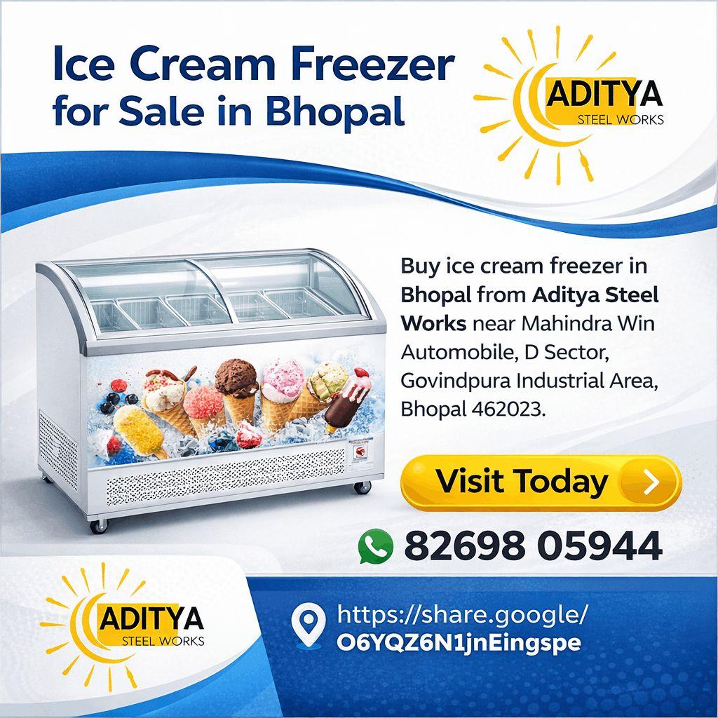 Ice Cream Freezer for Sale in Bhopal 2026 | Aditya Steel Works