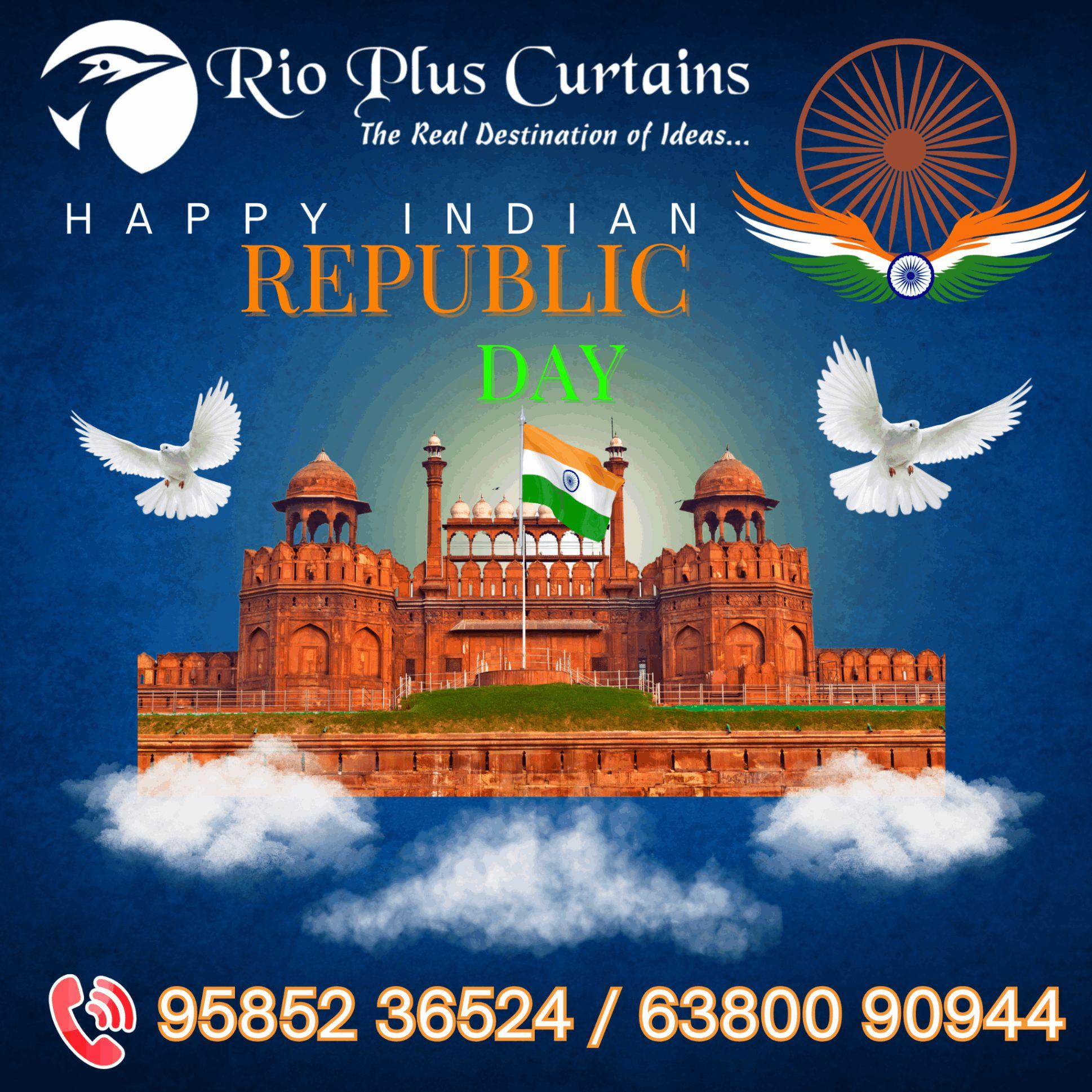 Happy Republic Day From Rio Plus Curtains in Theni 9585236524