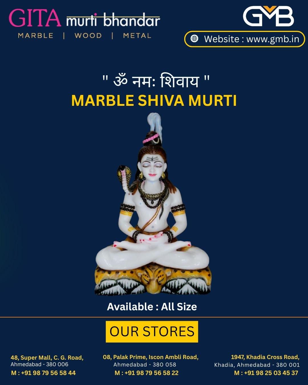 Hindu God Statues | Marble Shiva Murti 