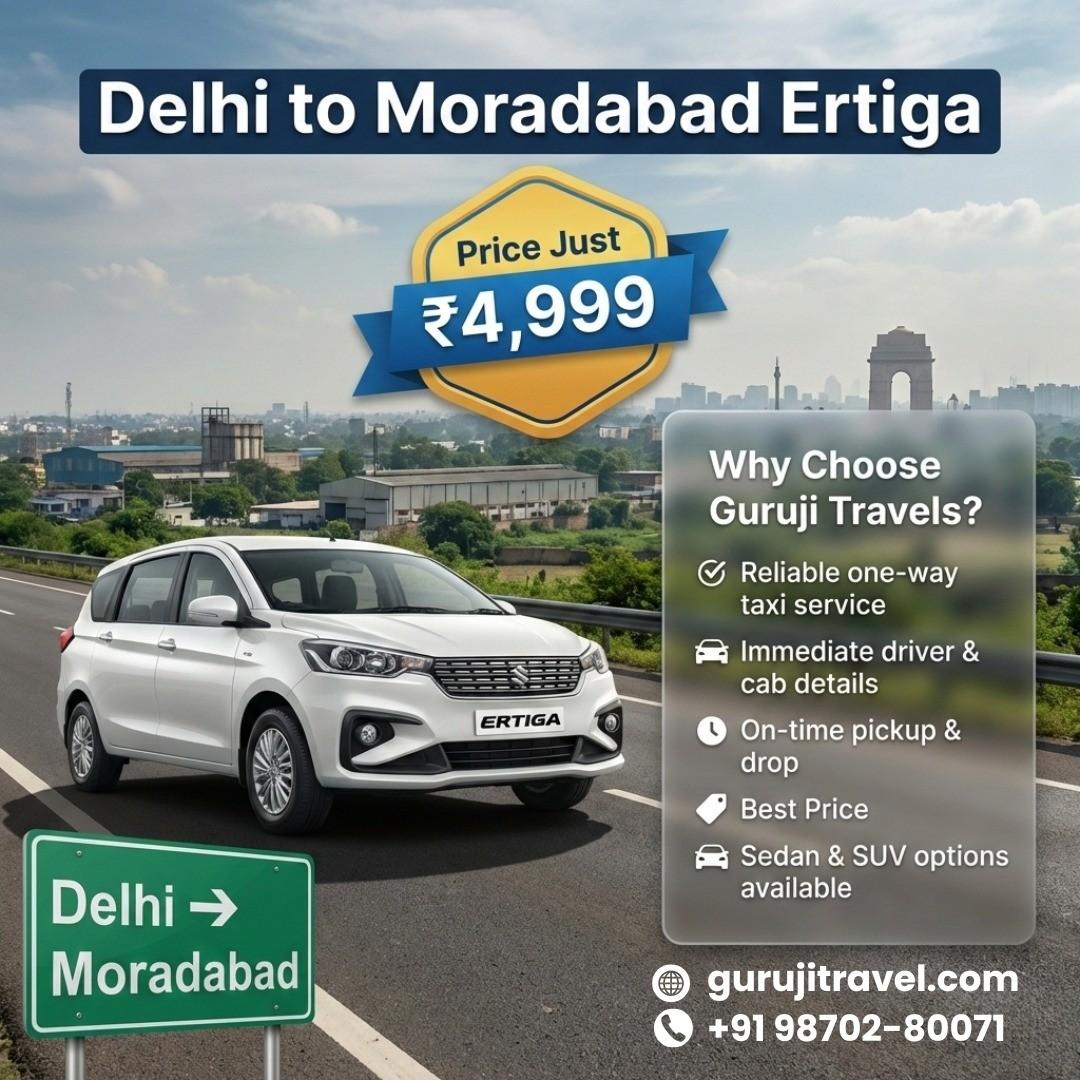 Delhi to Ganj Muradabad Ertiga Service