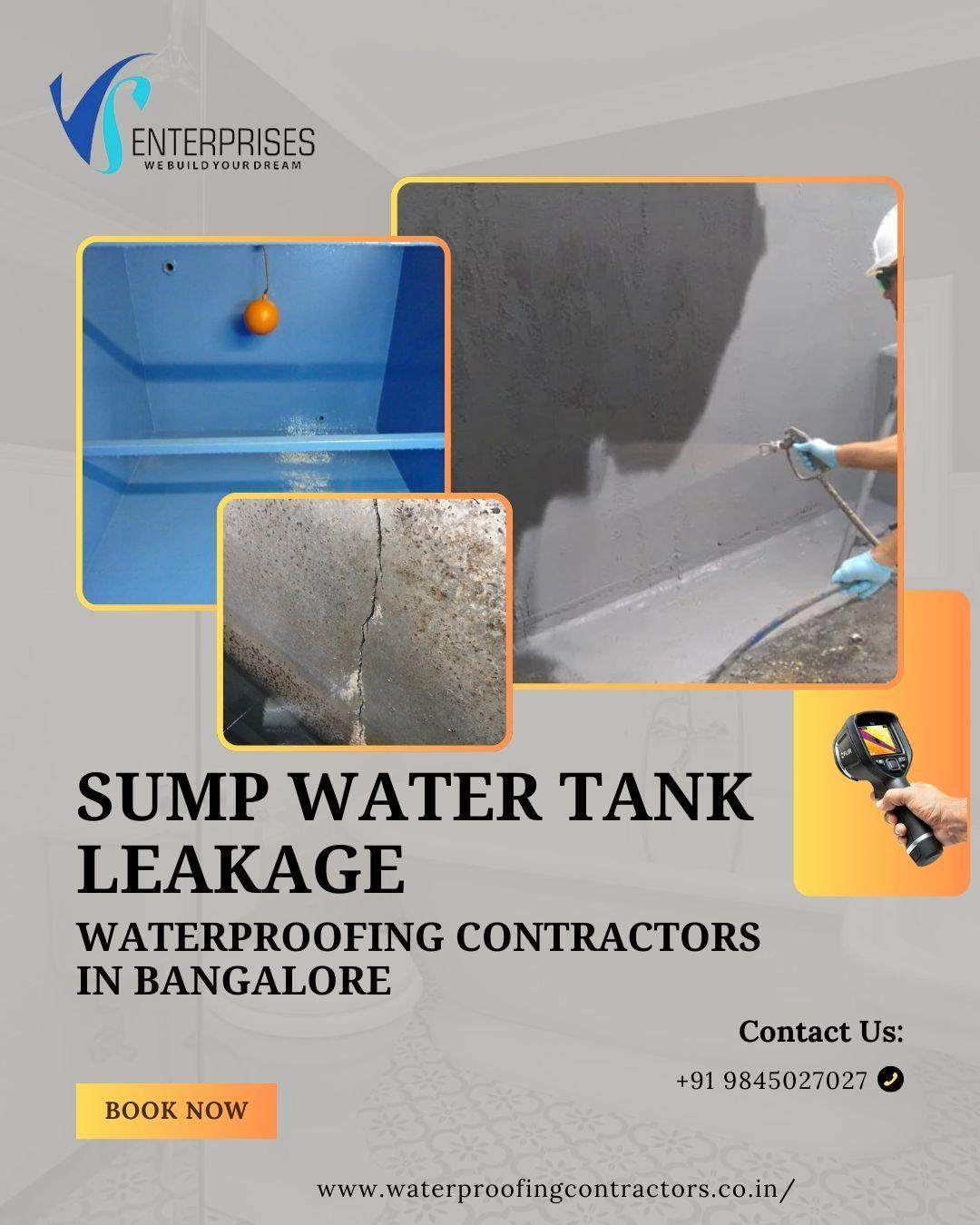 Sump Water Tank Leakage Waterproofing contractors in Bangalore