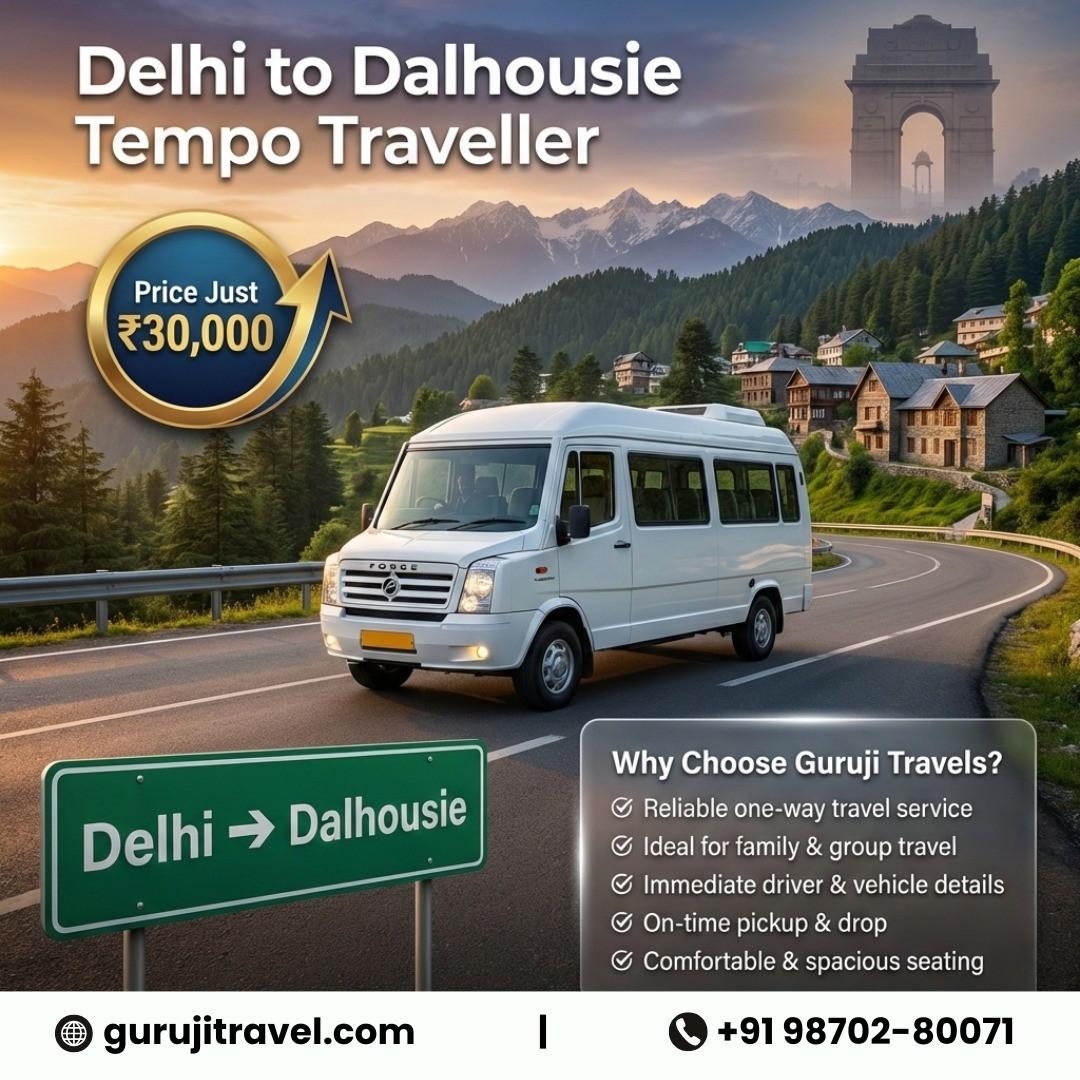 Delhi to Dharamshala Tempo Traveller