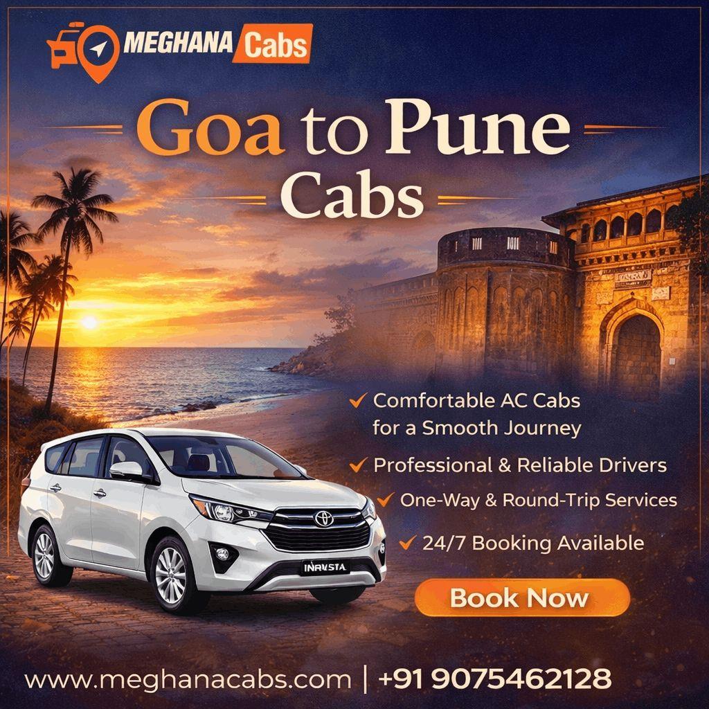 Goa to Pune Cabs Meghana Cabs