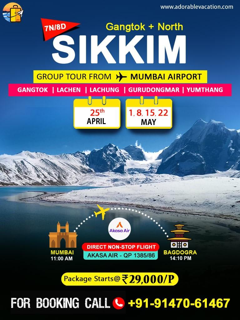 Customized North Sikkim Package Tour from Mumbai