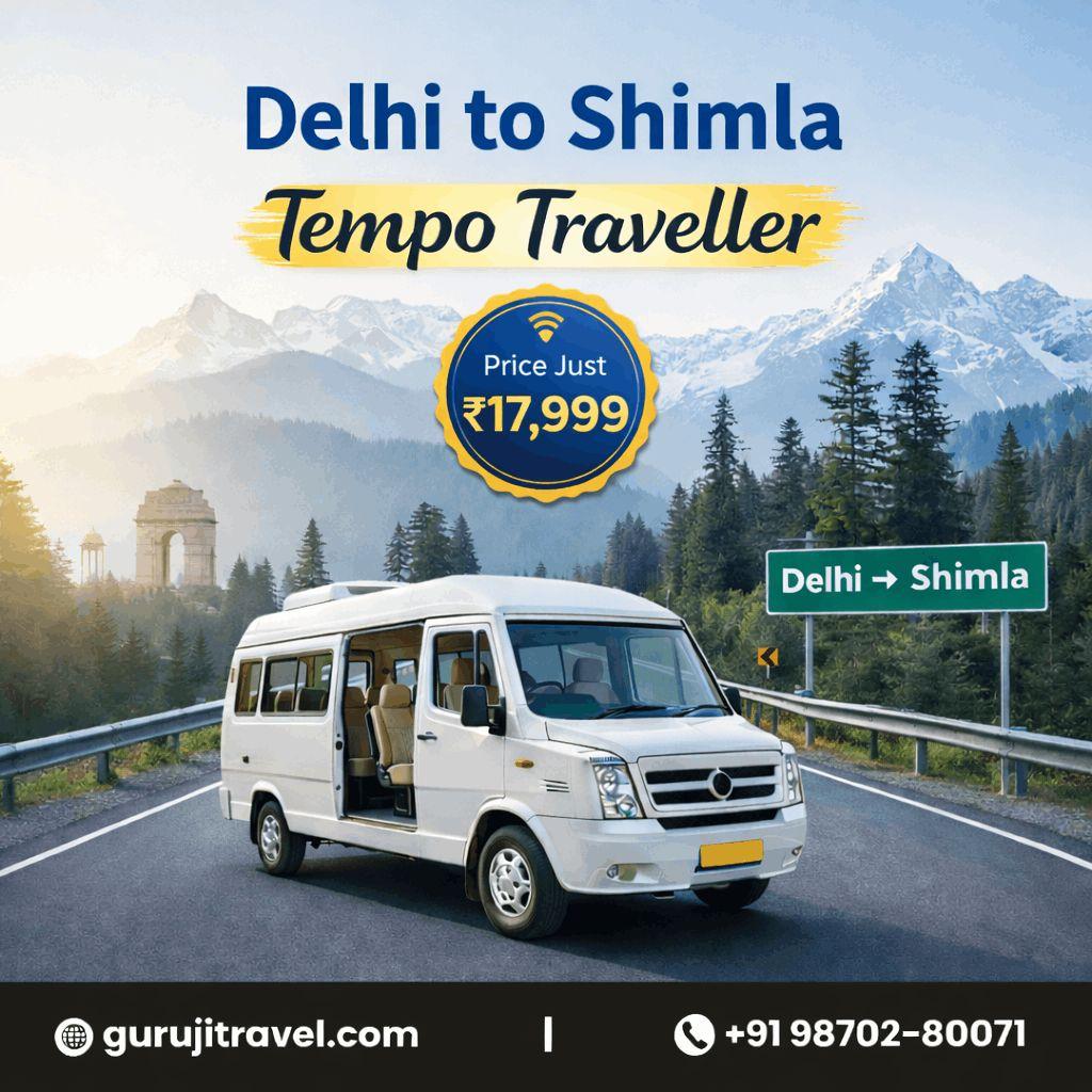 Delhi to Shimla with Guruji Travels Pvt Ltd.