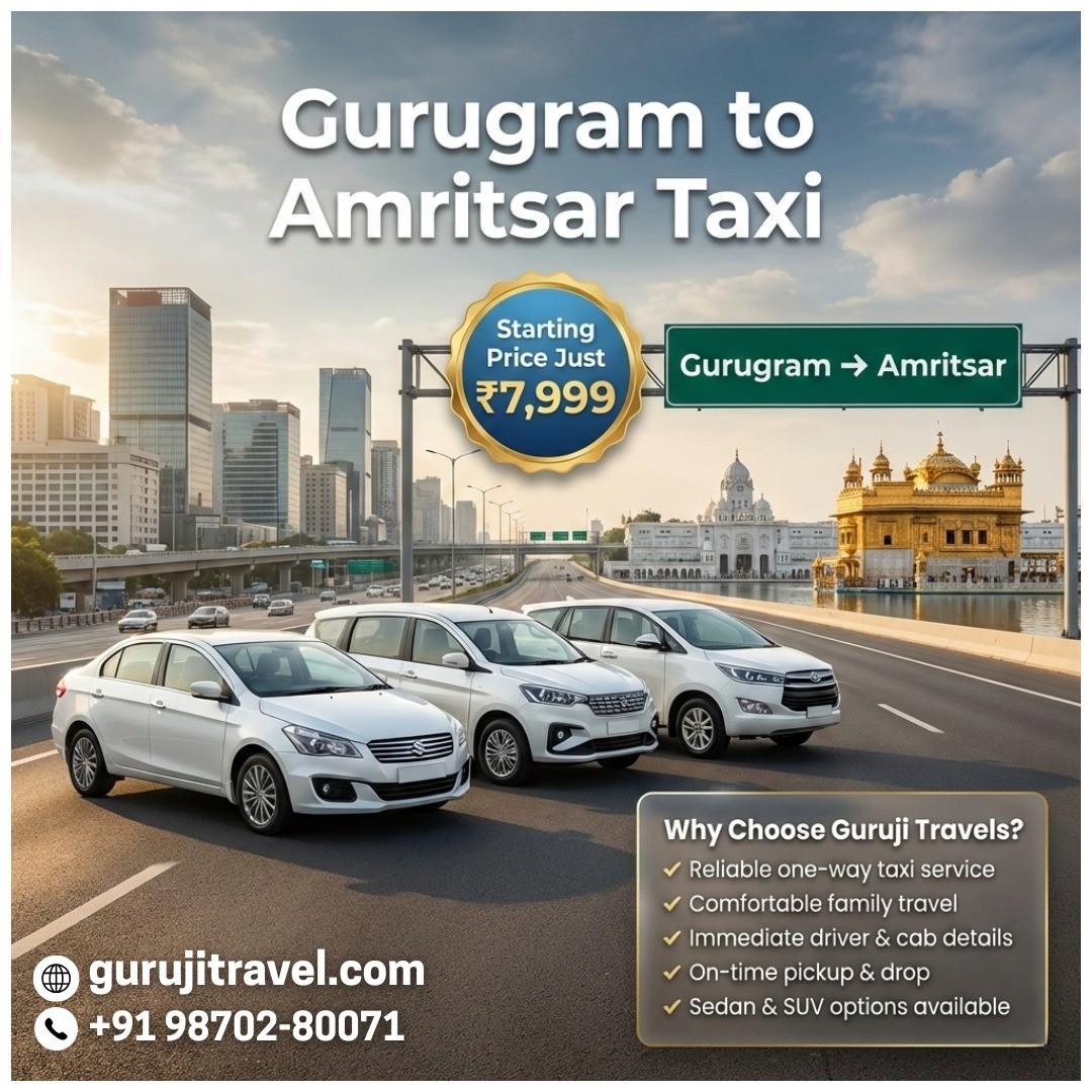 Gurugram to Amritsar Taxi Fare