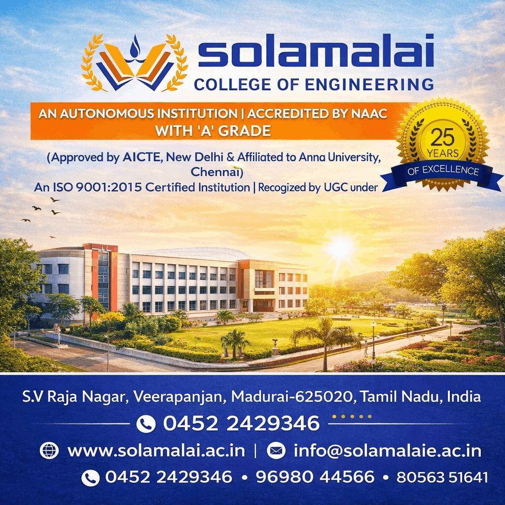 25 Years of Excellence Solamalai Engineering College