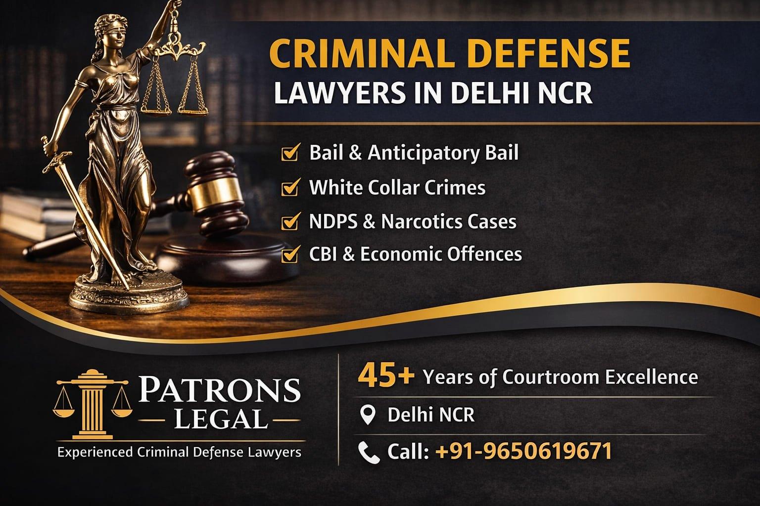 Need Immediate Criminal Defense in Delhi NCR