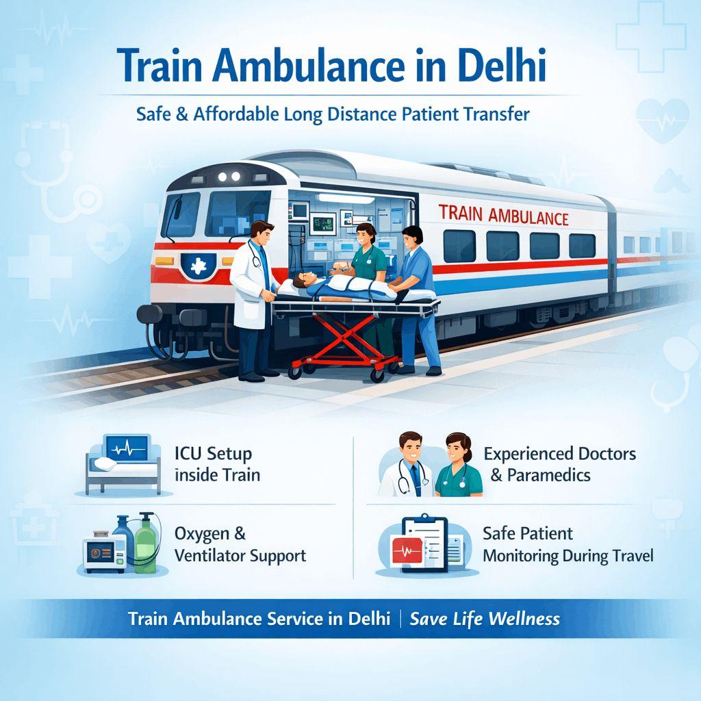 Train Ambulance in Delhi | Affordable Train Ambulance Service in Delhi 
