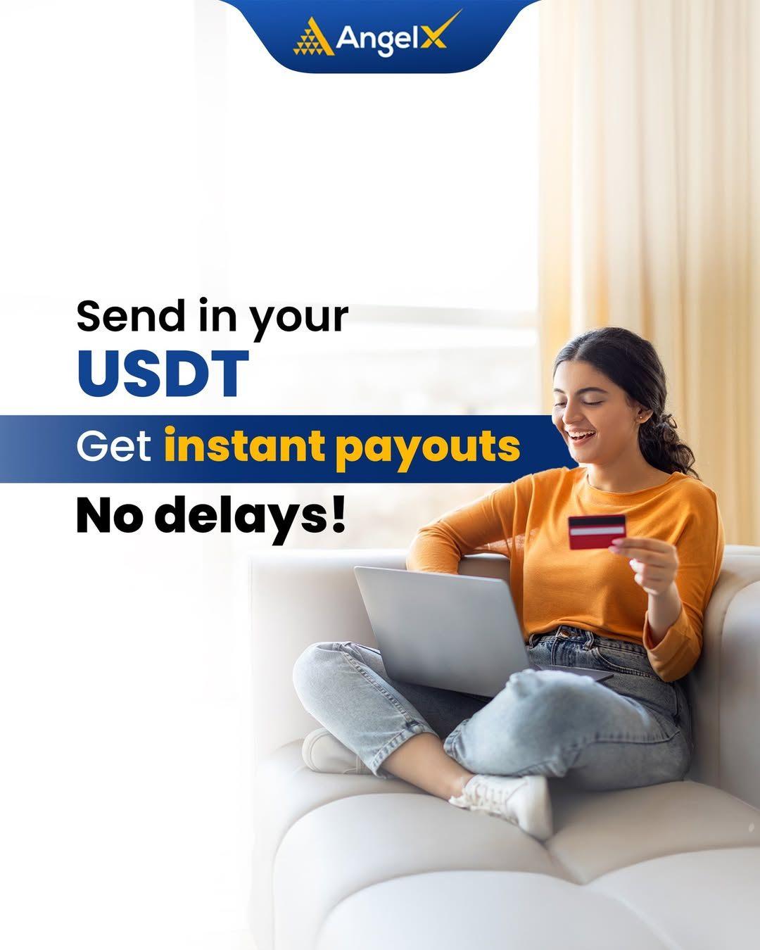 AngelX Instant Pay: Turn USDT into Cash with No Delays