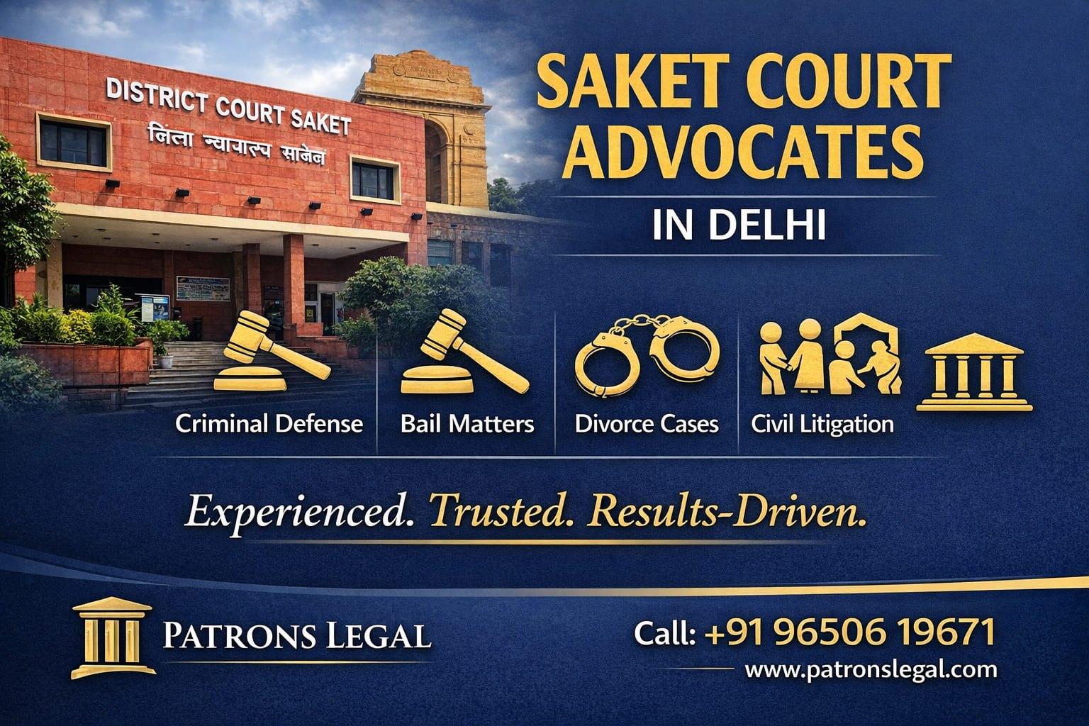 Looking for the Best Saket Court Advocates in Delhi