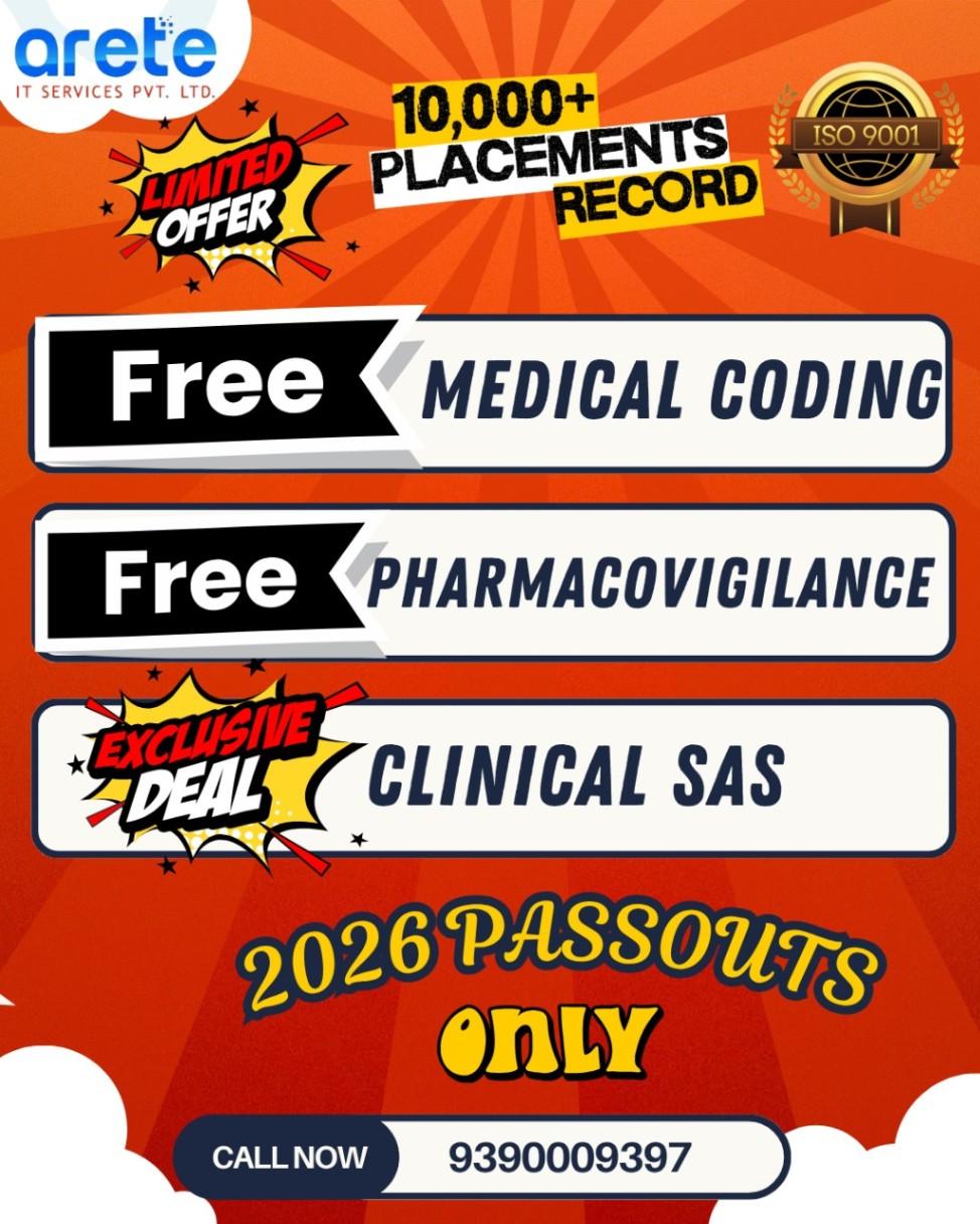 FREE Medical Coding & Pharmacovigilance Training for 2026 Passouts