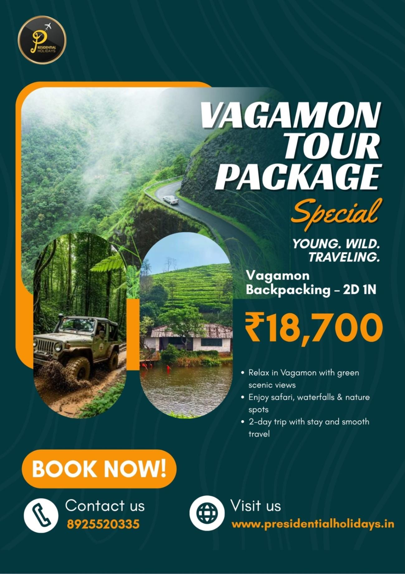 Vagamon Tour Package - Scenic Hill Escape with Presidential Holidays