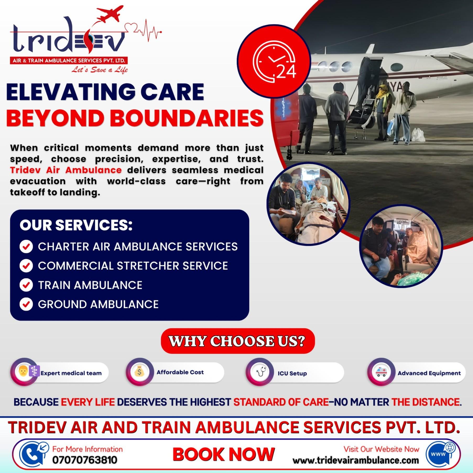 The Air Ambulance Services in Patna have gained the top position