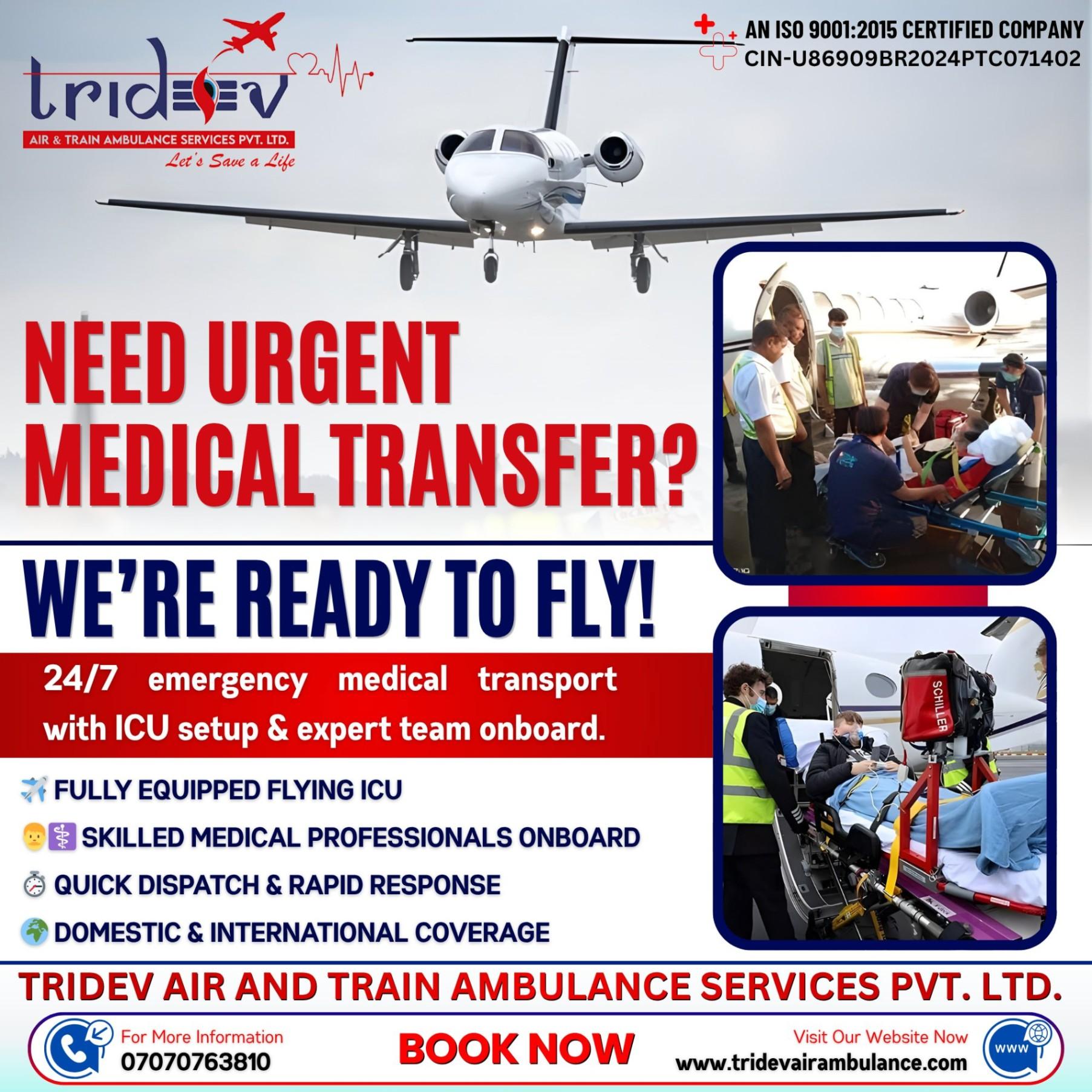 Creative staff by Tridev air ambulance services in Delhi